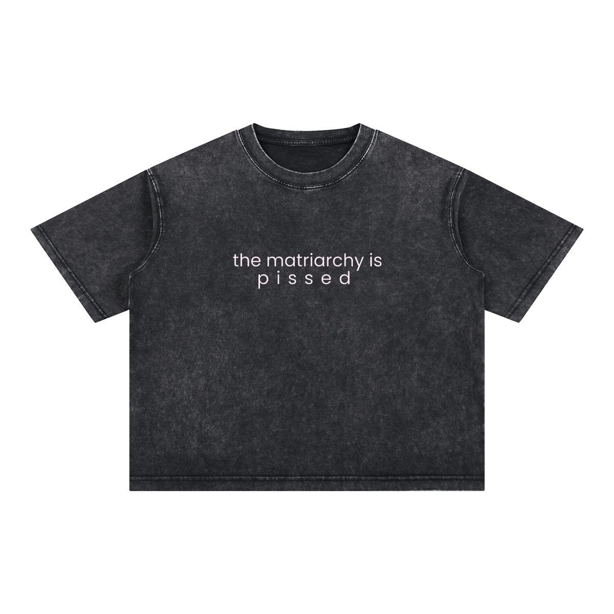 the matriarchy is pissed | Mineral Wash Boxy Cotton T-Shirt