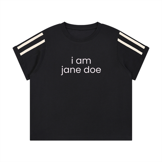 i am jane doe | Women's Varsity Stripe T-Shirt