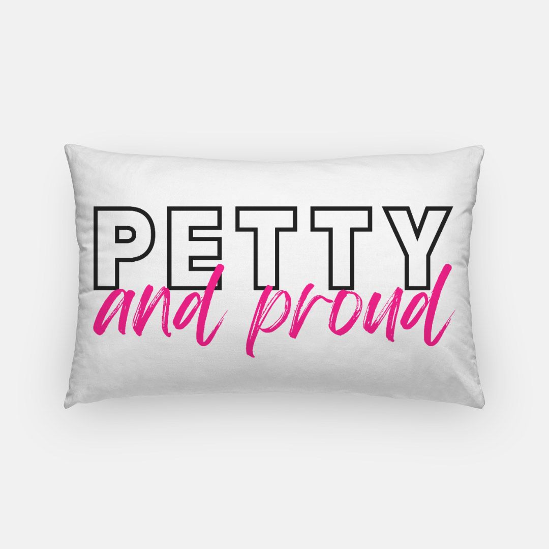 petty & proud | 12 x 20 lumbar throw pillow cover